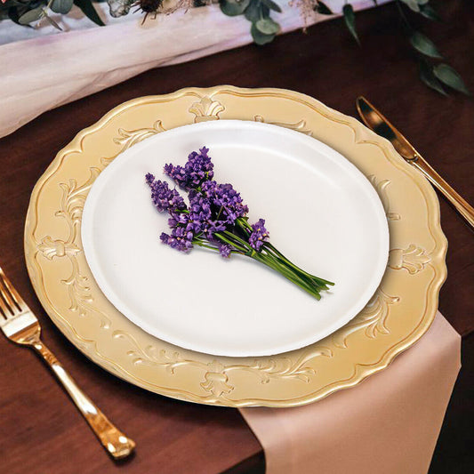 Dia Gold Finish Baroque Charger Plate