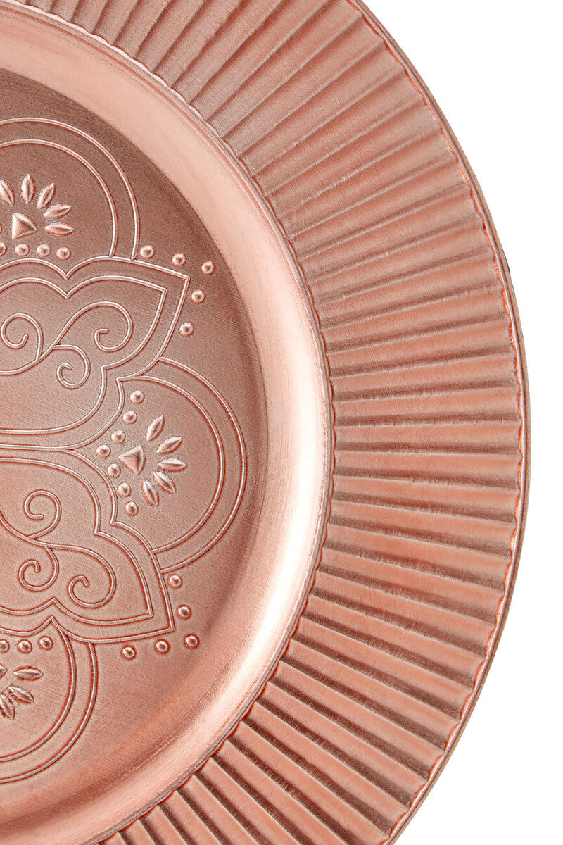 Set of 4 Redbud Rose Gold Charger Plates