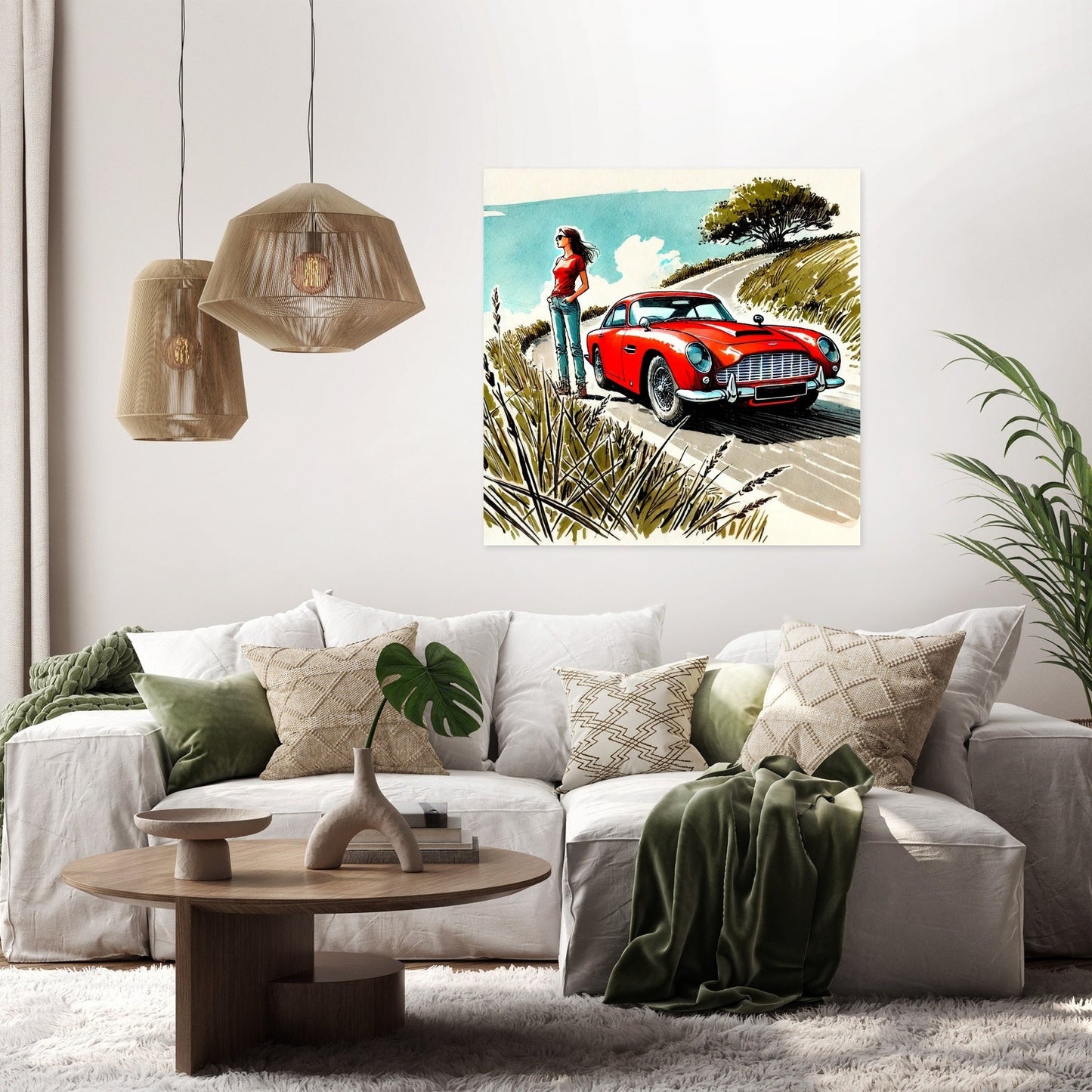 Crimson Drive Canvas
