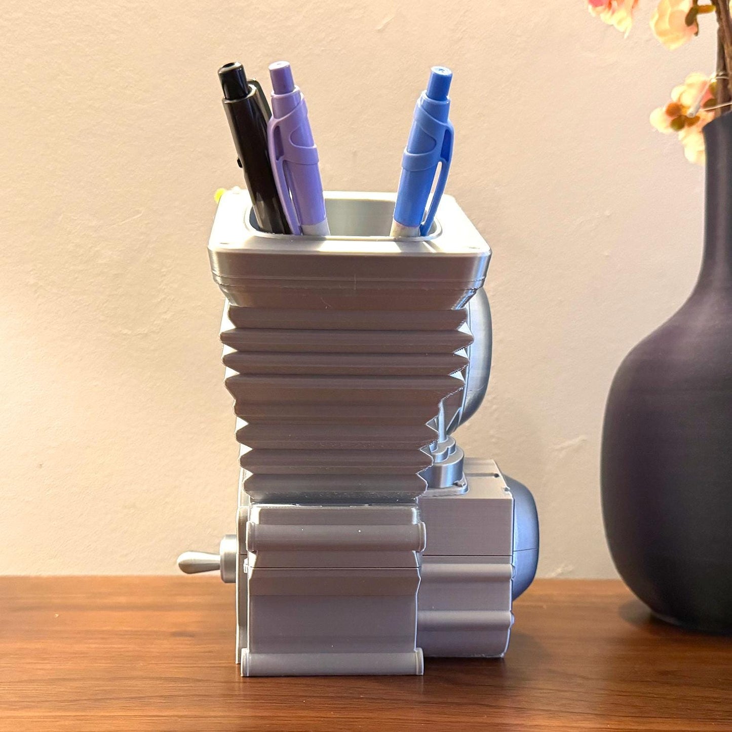V Twin Engine Pen Holder – 3D Printed Garage Decor