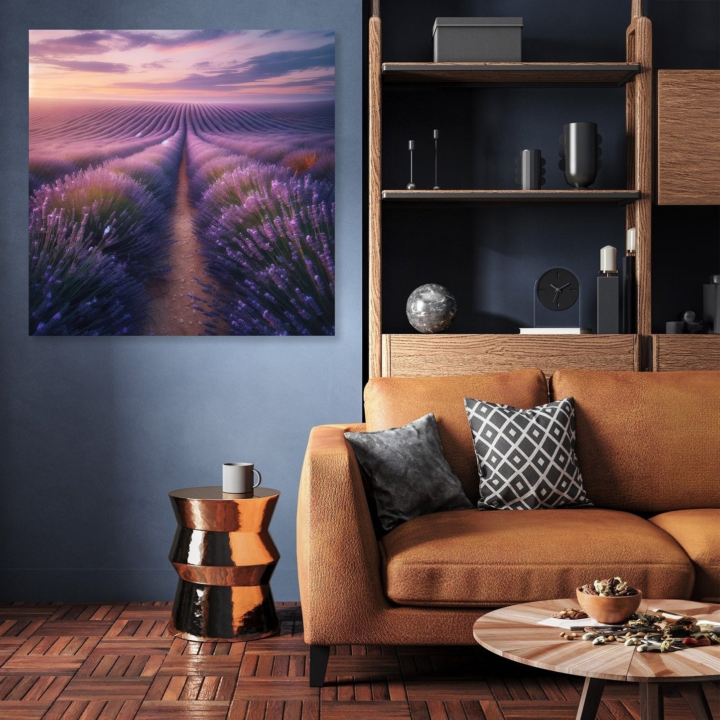 Lavender Sunset Fields Canvas