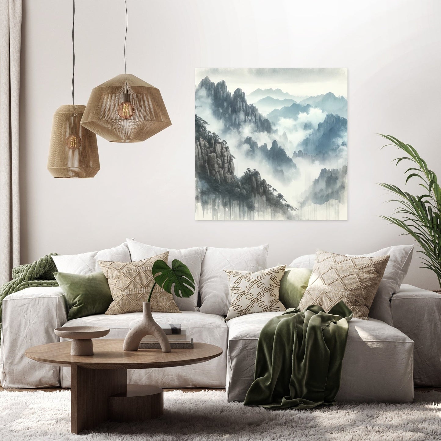 Huangshan Misty Peaks Canvas