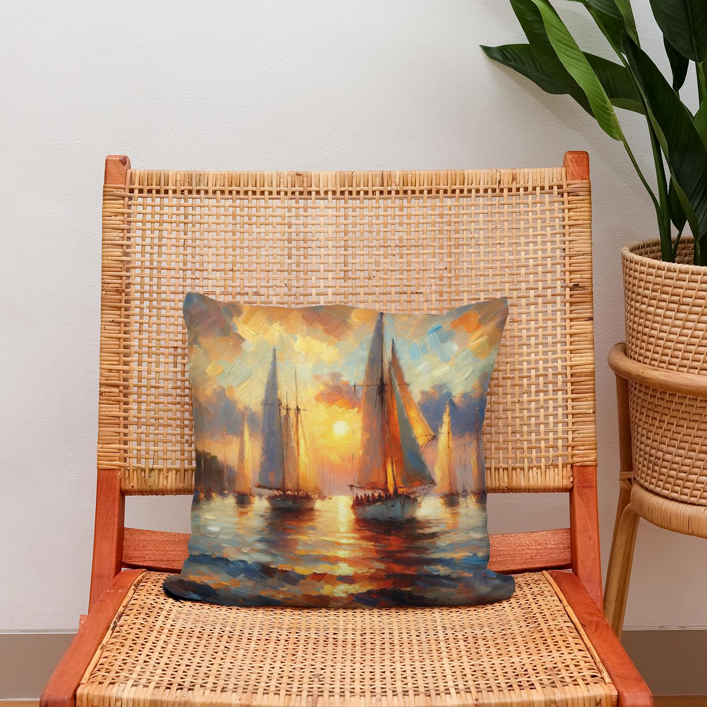 Harbor Glow Cotton Cushion
