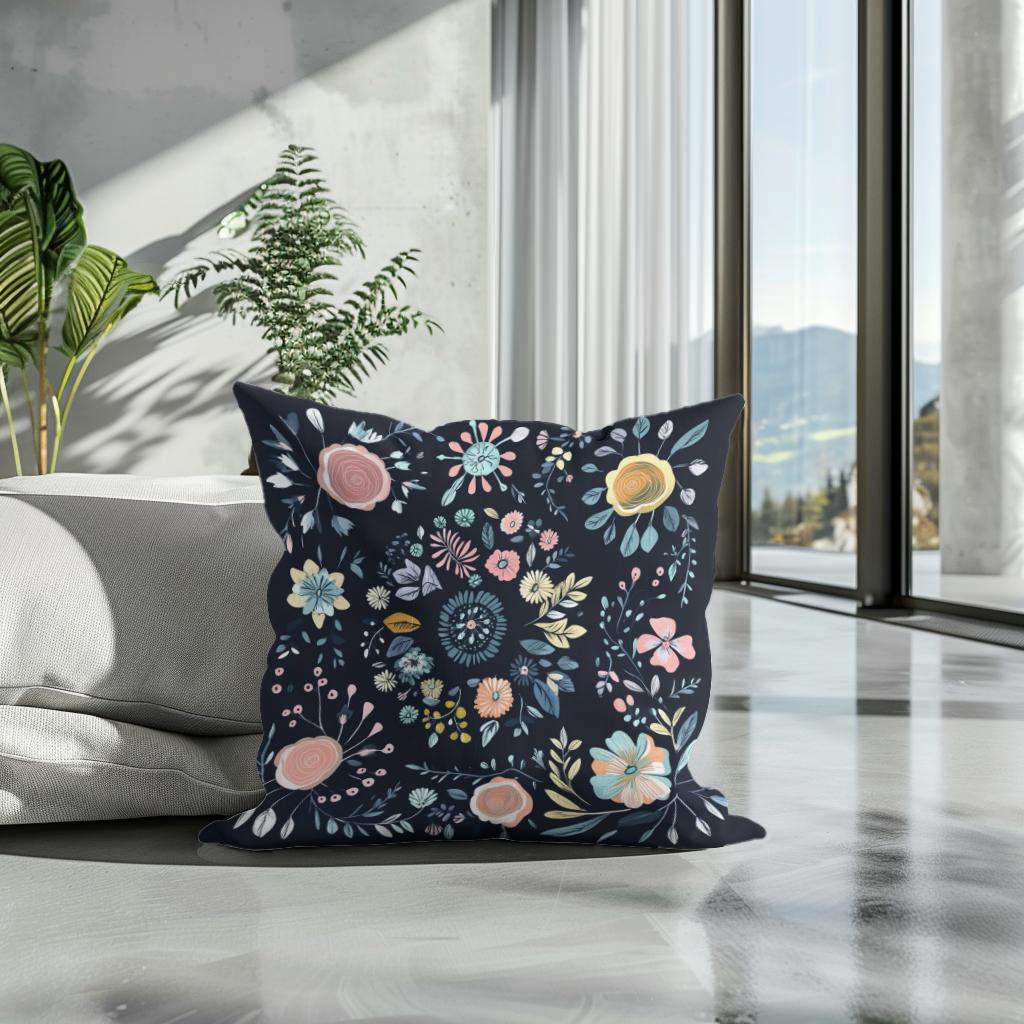 Pastel Rosette Cotton Cushion