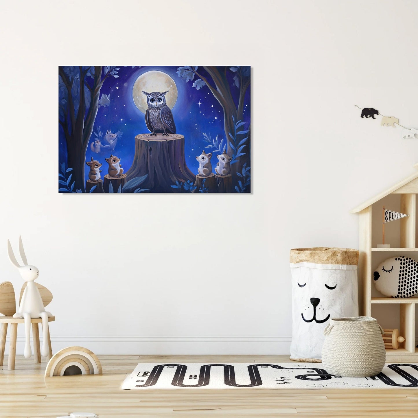 Owl's Stardust Canvas