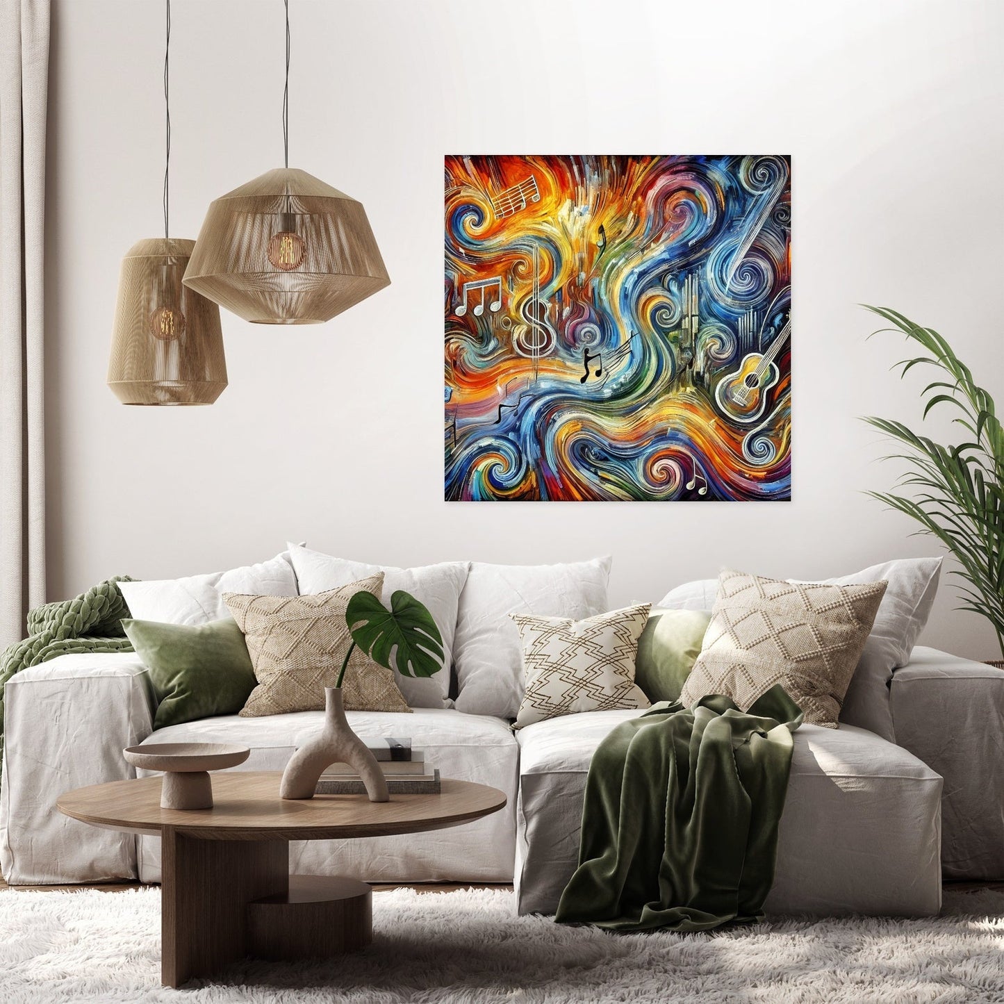 Chaotic Musical Vibrations Canvas