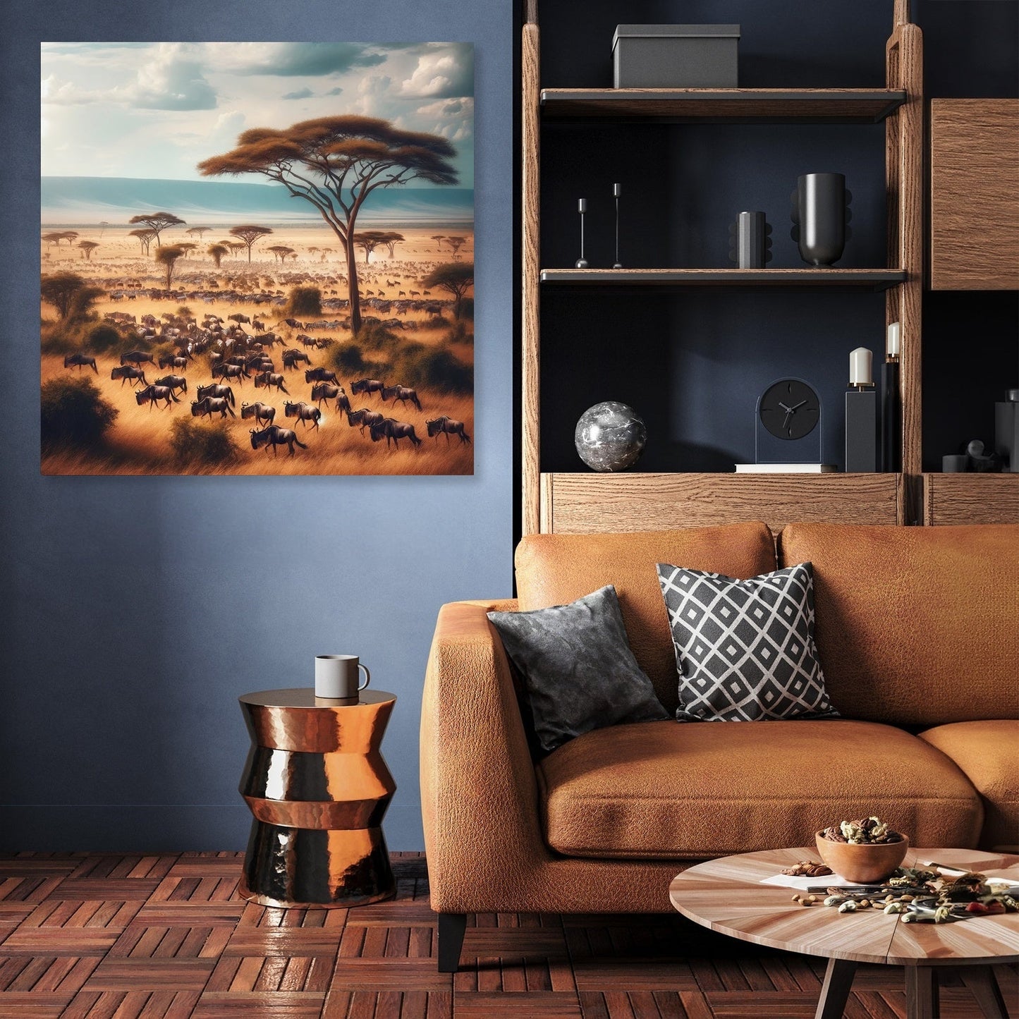 Serengeti Migration Canvas