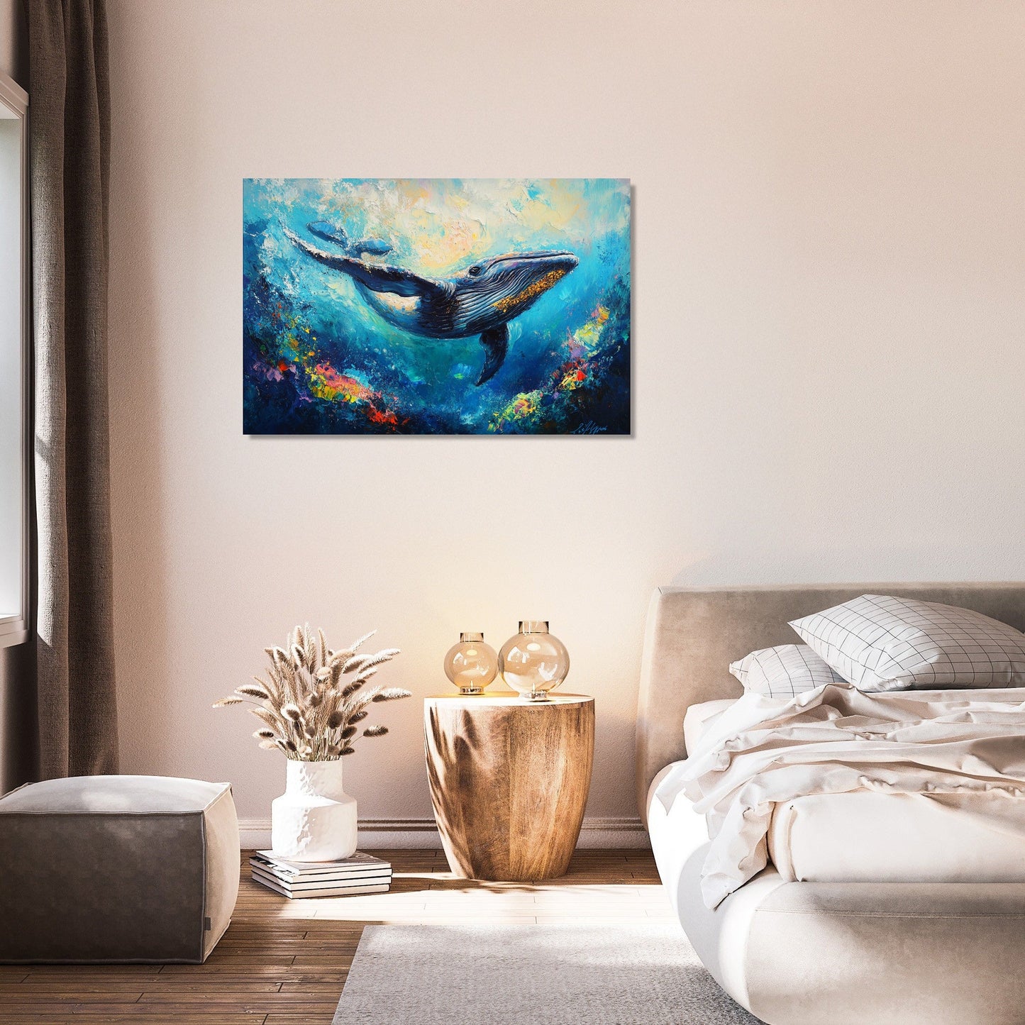 Whales and Coral Canvas
