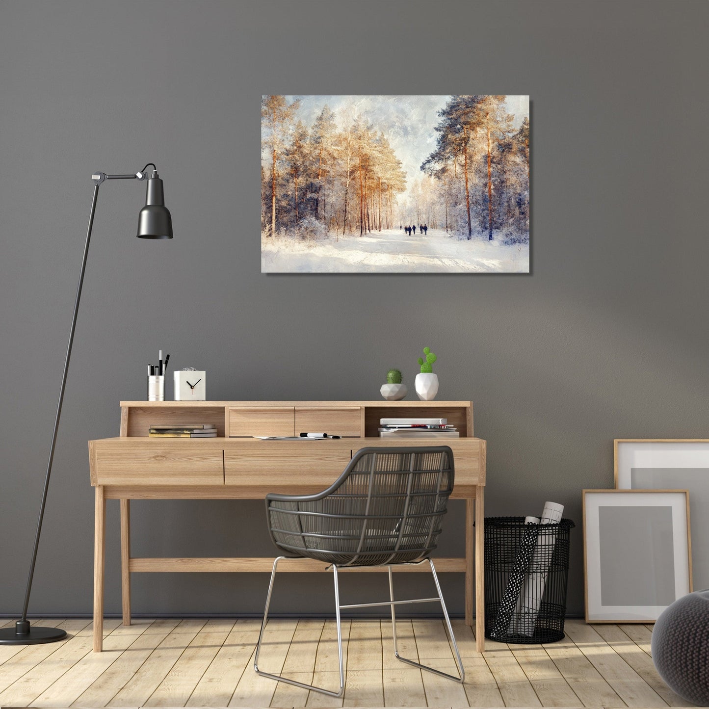 Winter Forest Walk Canvas