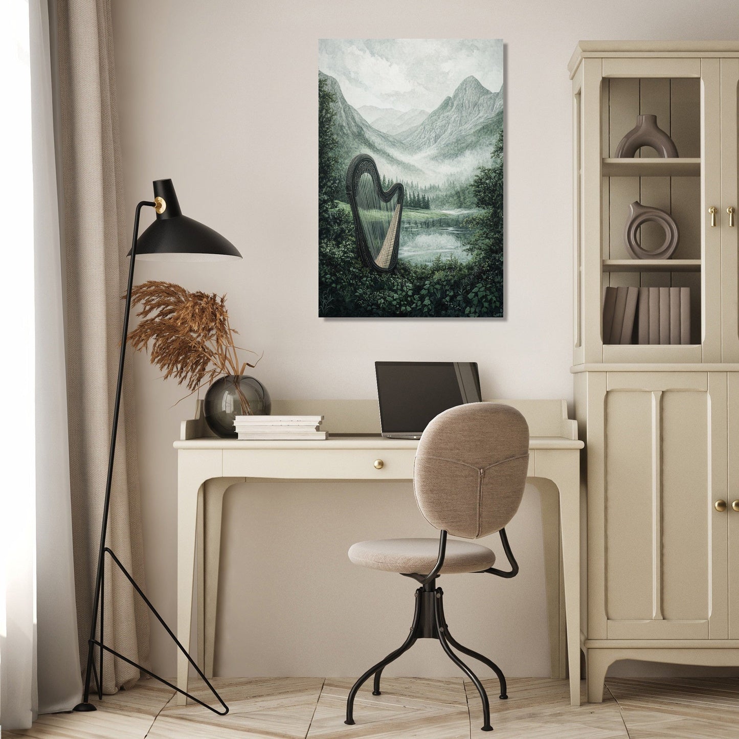 Celtic Harp Canvas