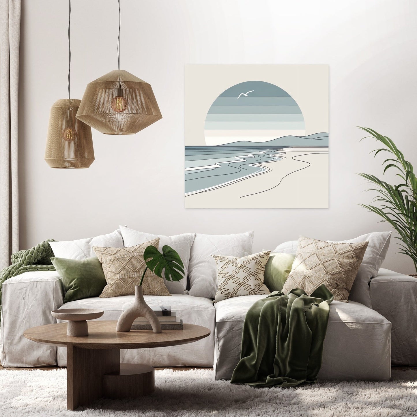 Quiet Beach Day Canvas
