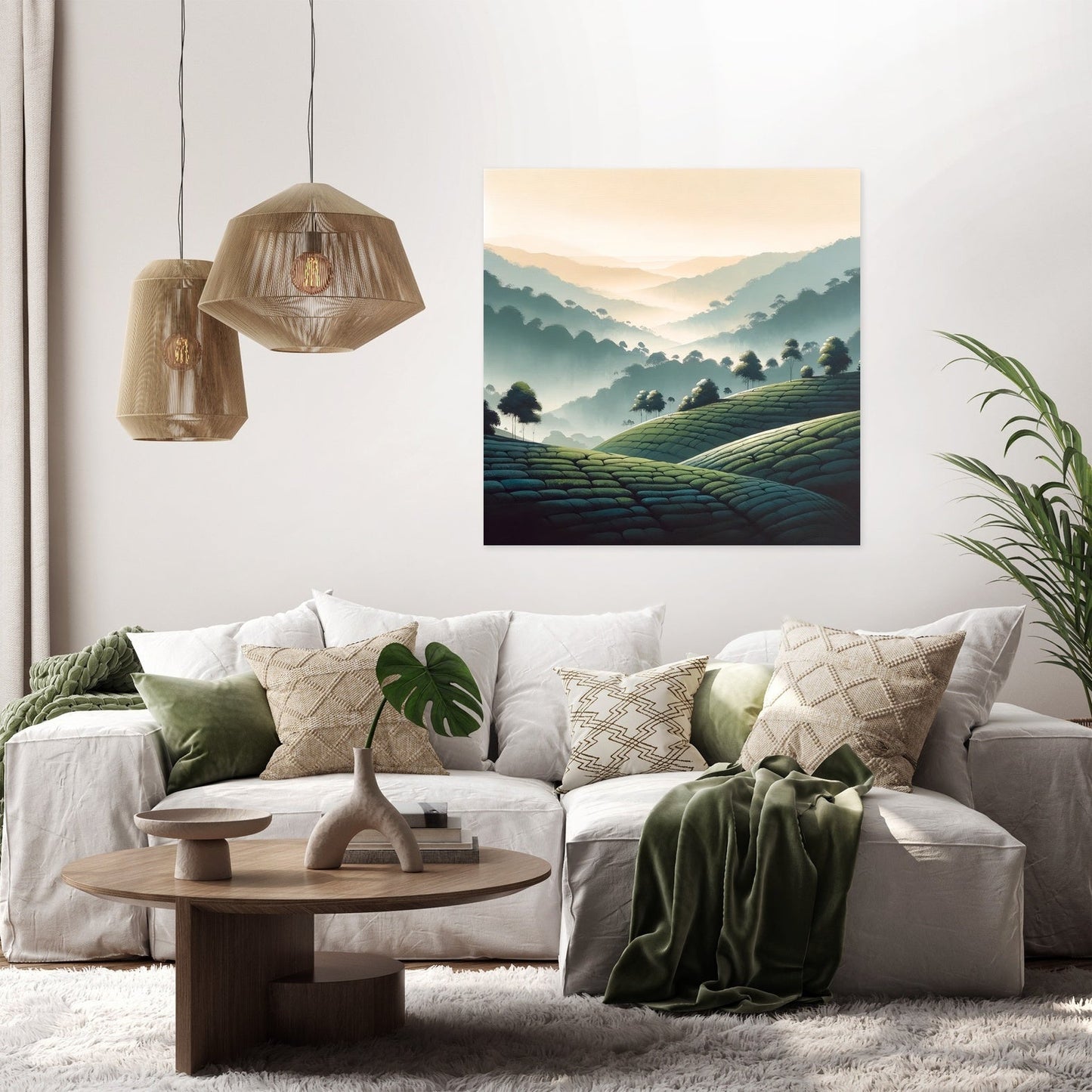 Sylhet Tea Garden Tranquility Canvas