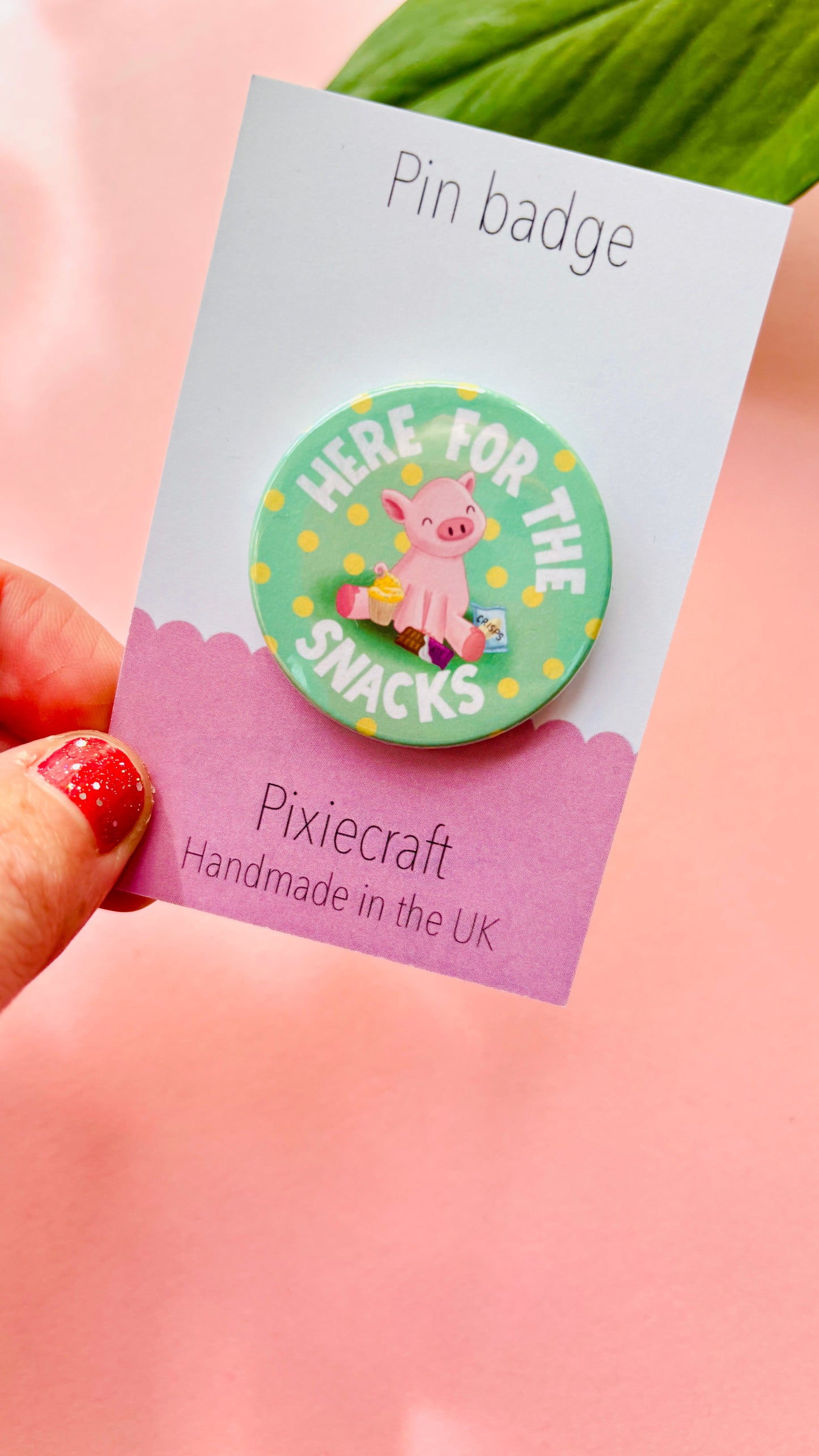 Snack Pig Funny Badge or Magnet for Snack Lovers