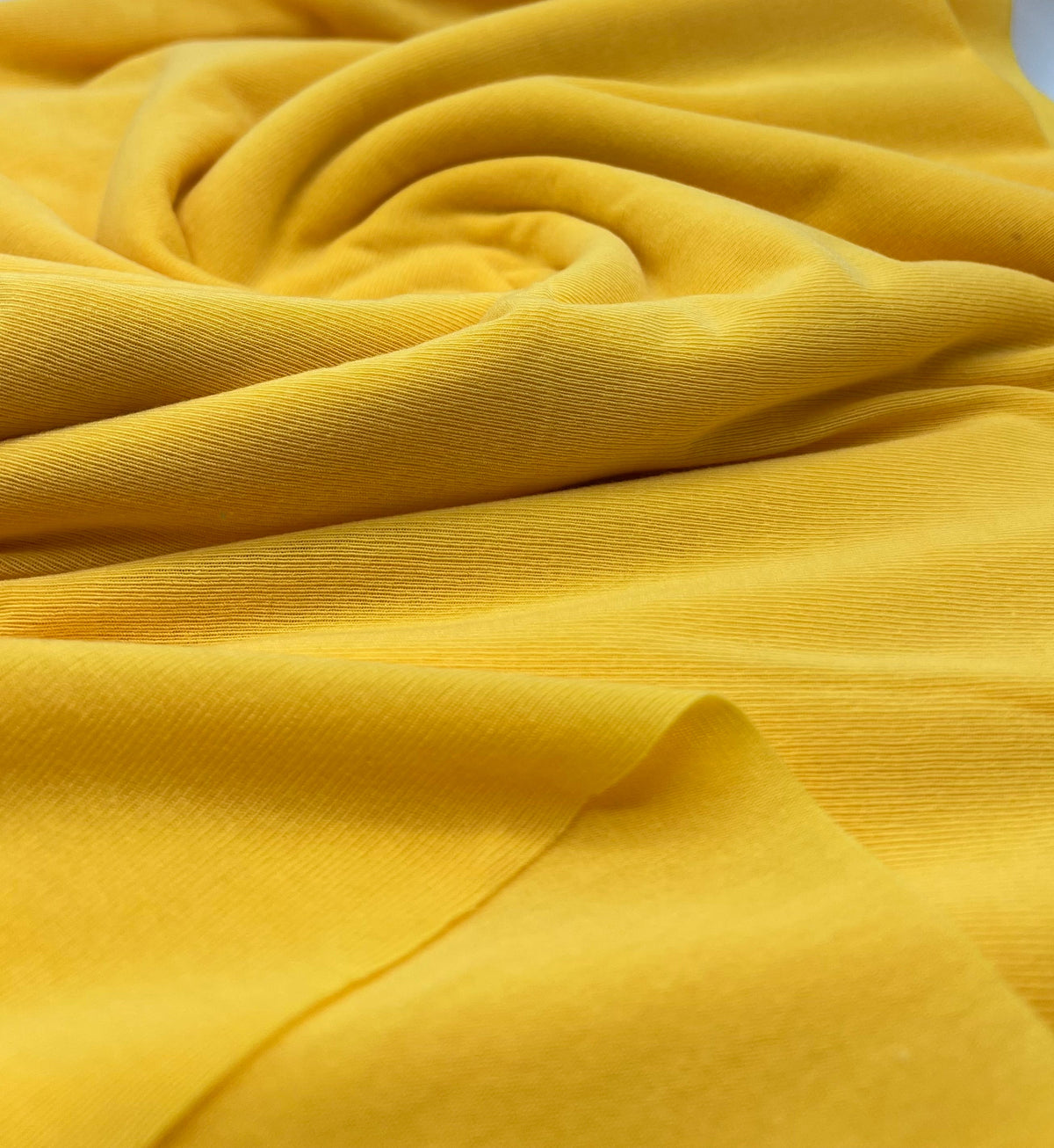 Yellow Lightweight Melange Knit Stretch Fabric