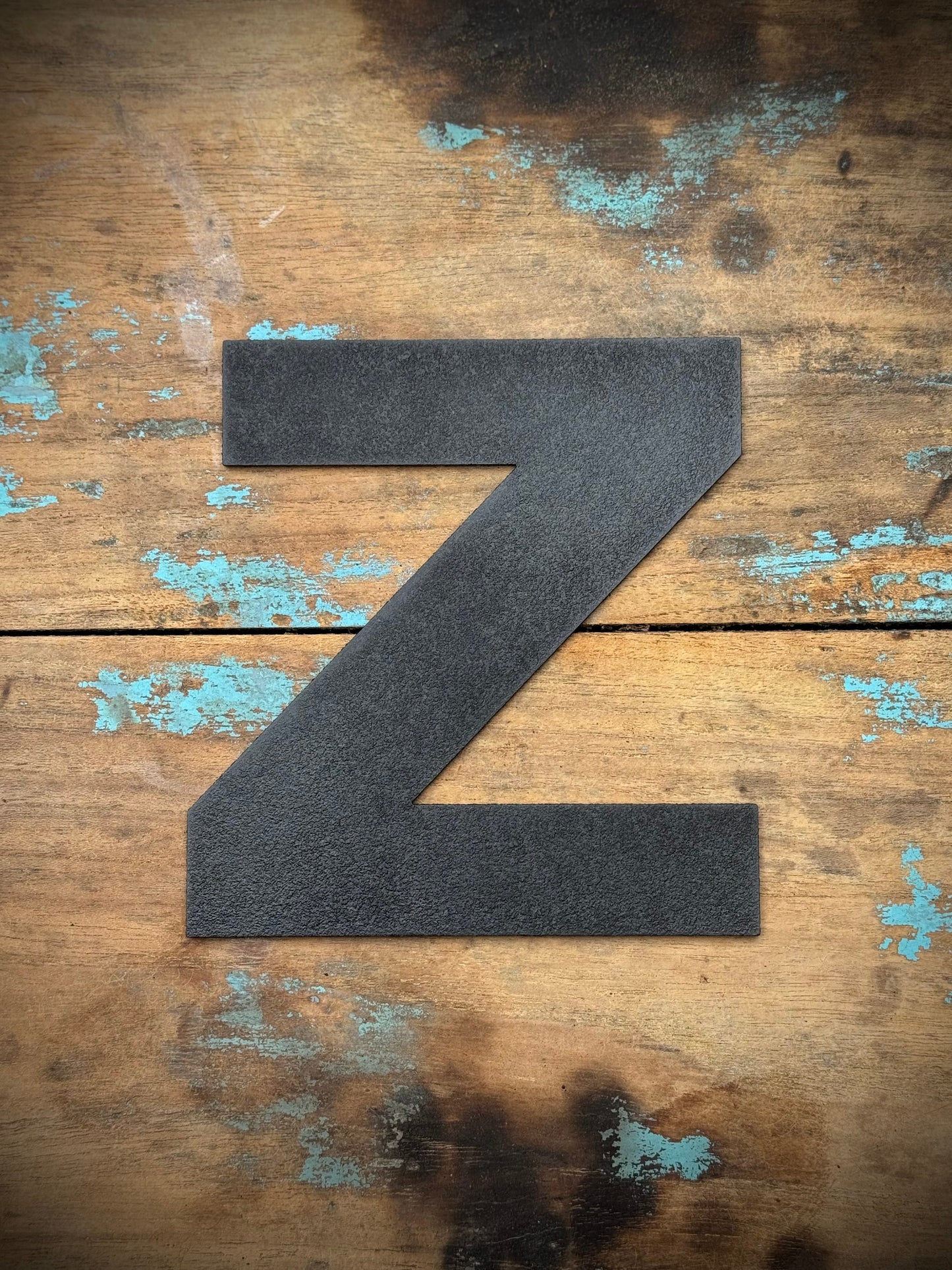 12" and 5" Black Fat Font Metal Letters.