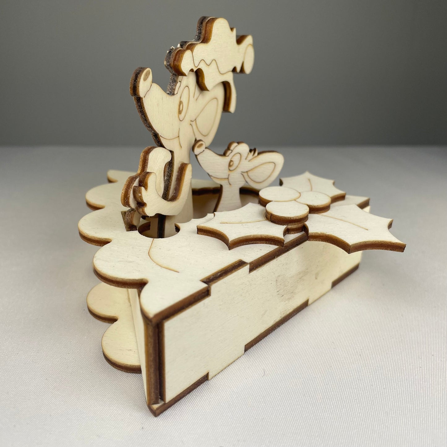 Festive Mice in the Pie - Flatpack Model Kit by Curious Rabbit ®