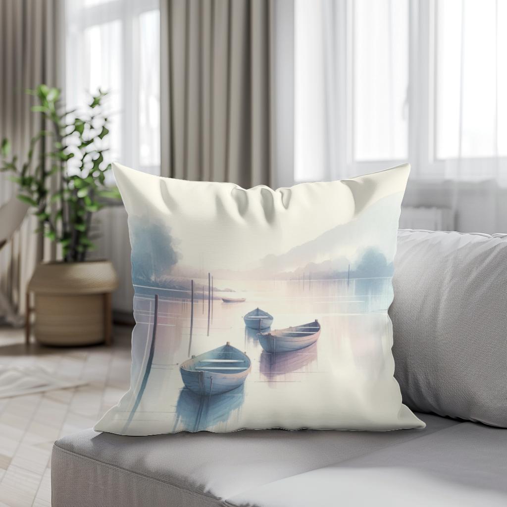 River of Serenity Cotton Cushion