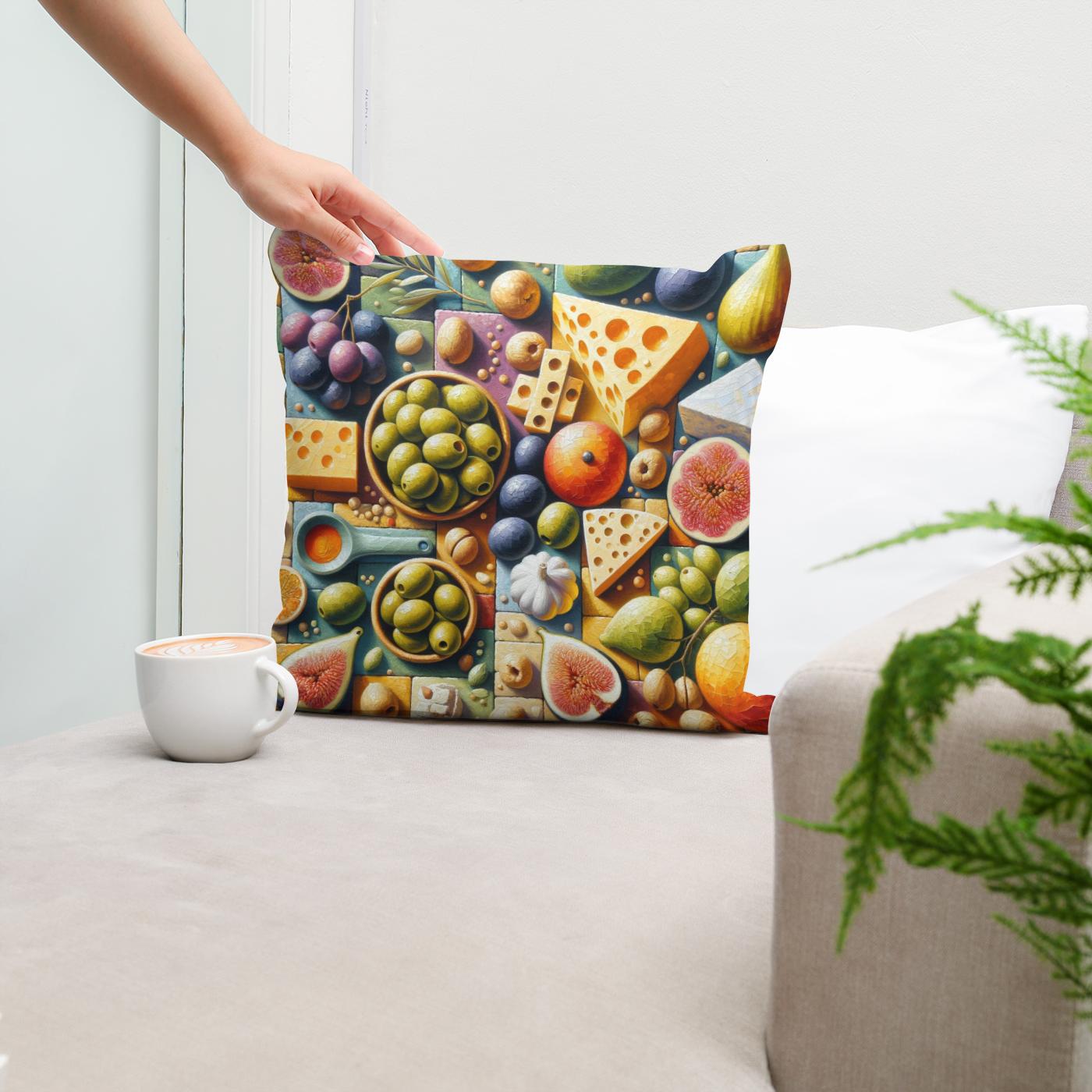 Mediterranean Mosaic Cotton Cushion