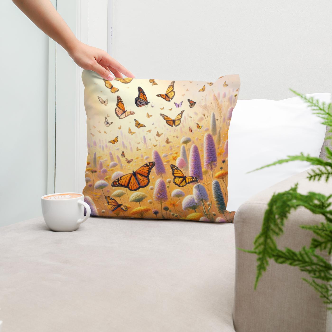 Monarch Meadow Cotton Cushion