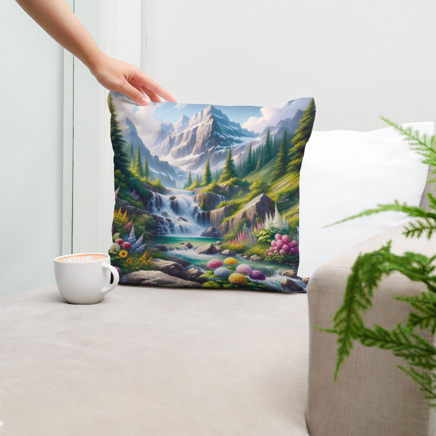 Spring Cascade Cotton Cushion