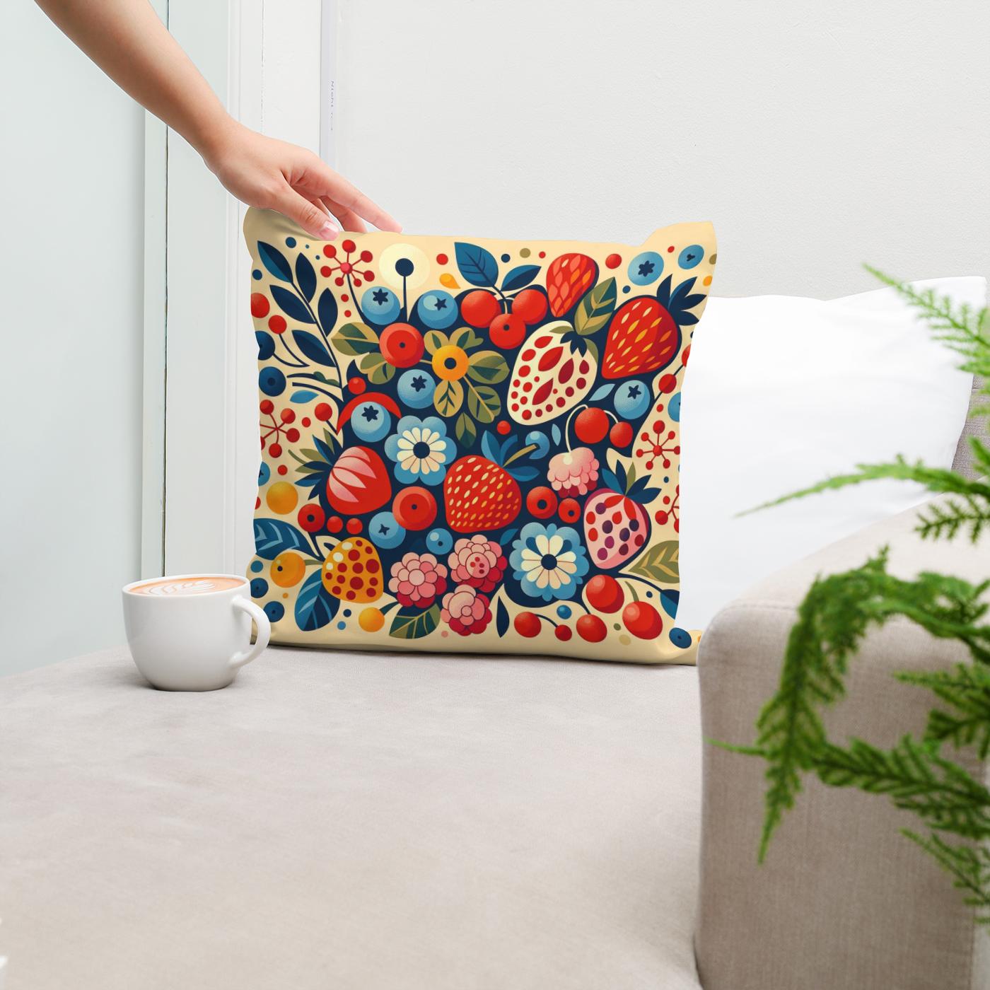 Berry Medley Cotton Cushion