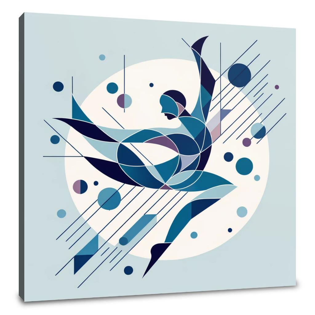 Geometric Dance Canvas