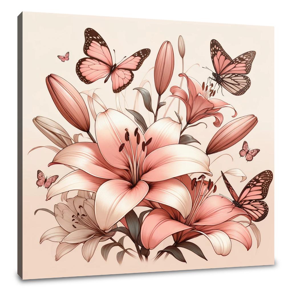 Blush Lily Whispers Canvas