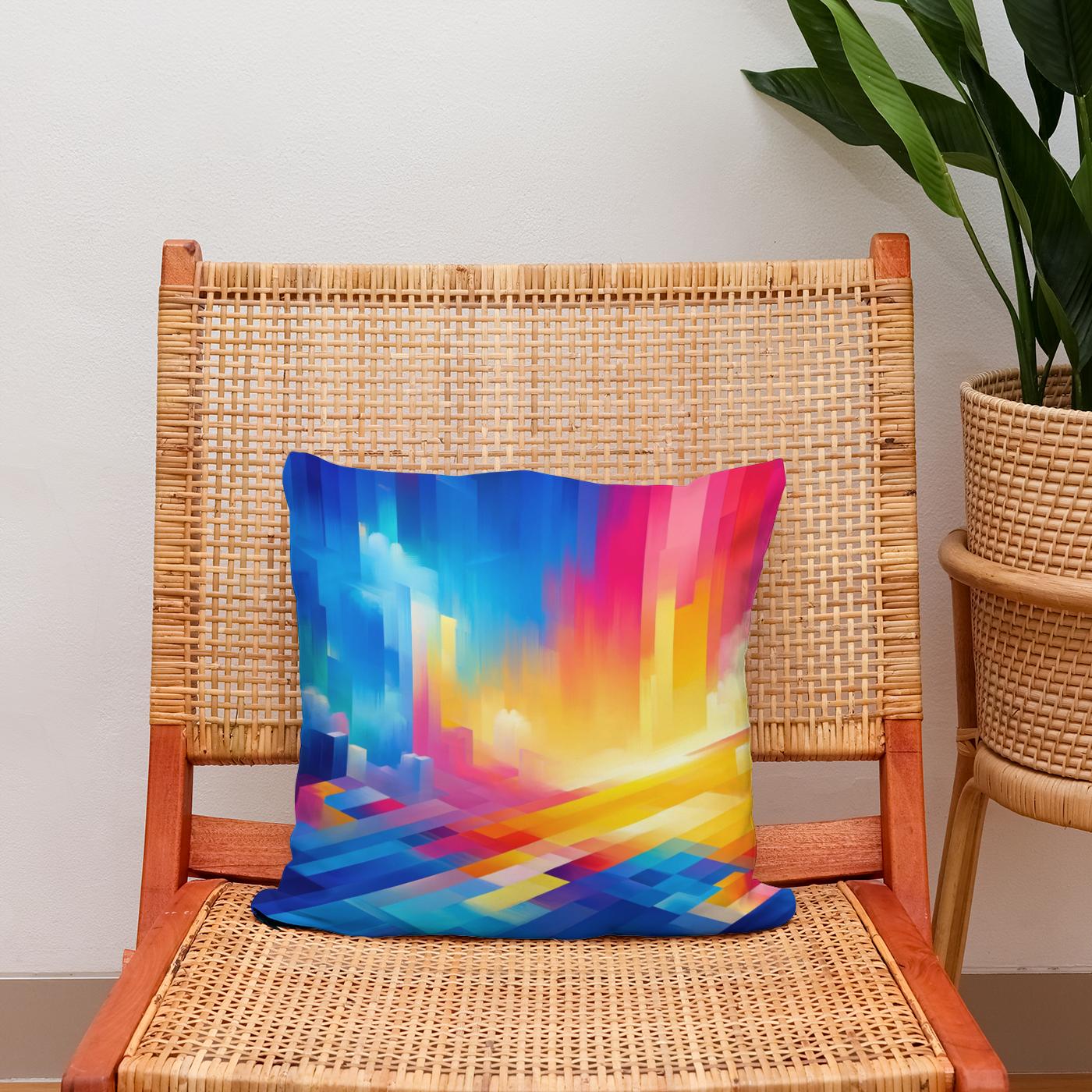 Vibrant Serenity Cotton Cushion