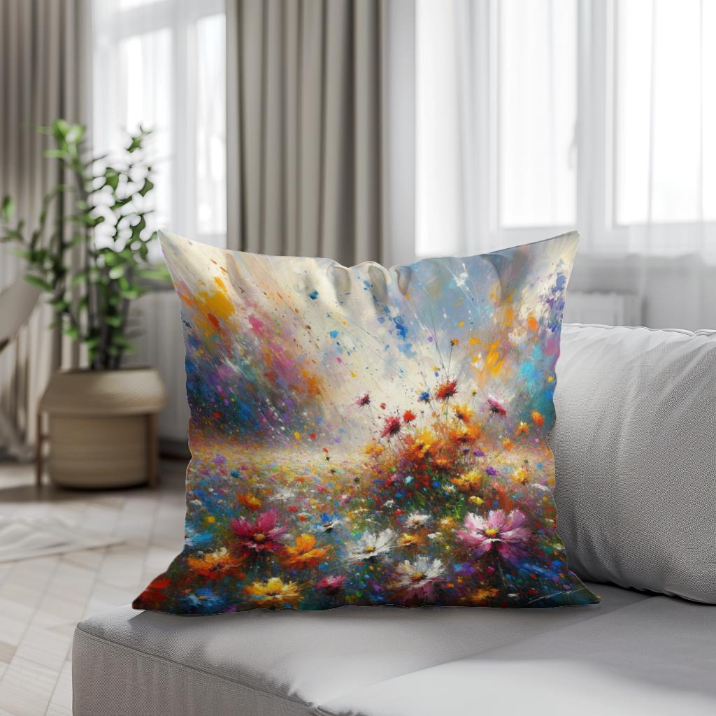 Wildflower Exuberance Cotton Cushion