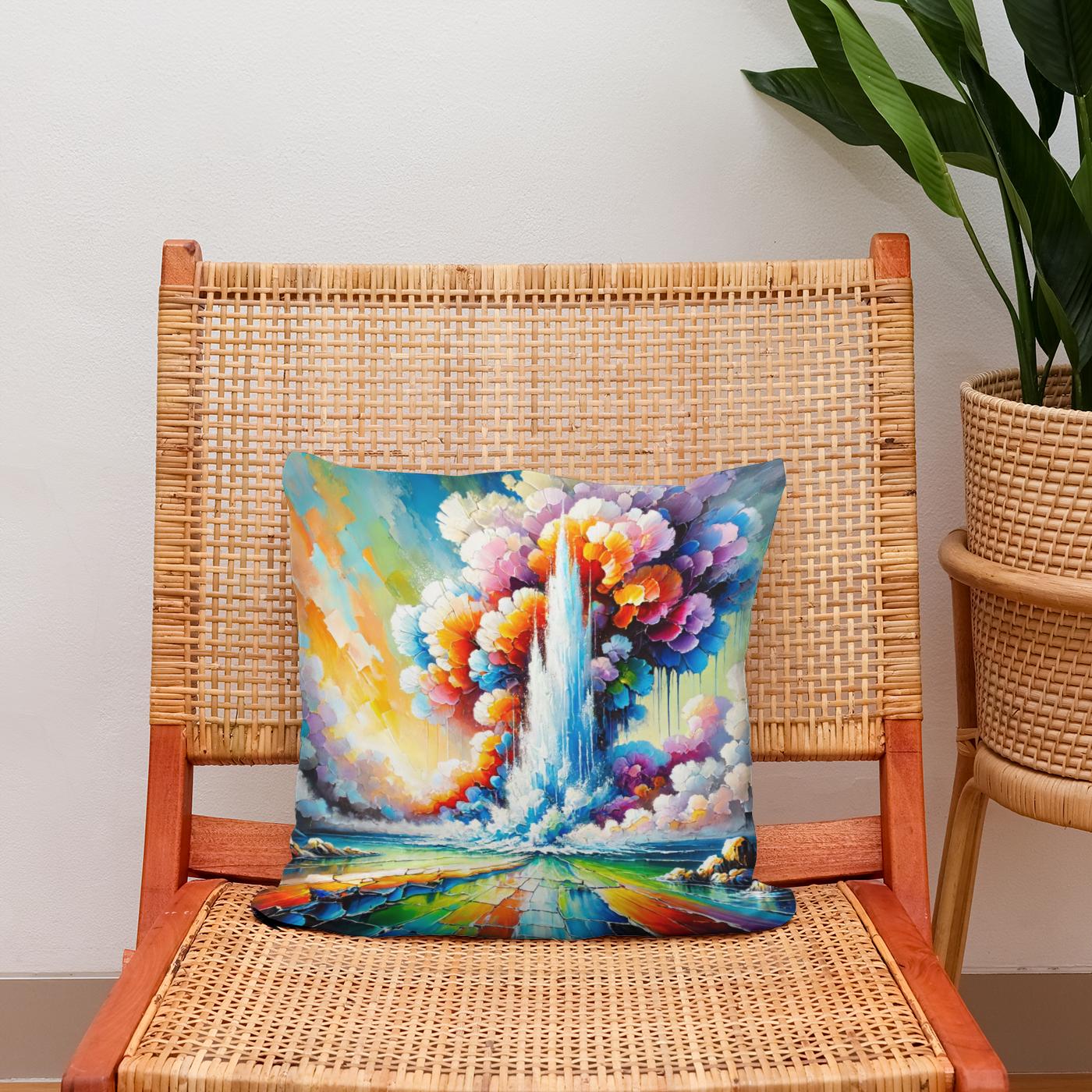 Surreal Geyser Cotton Cushion