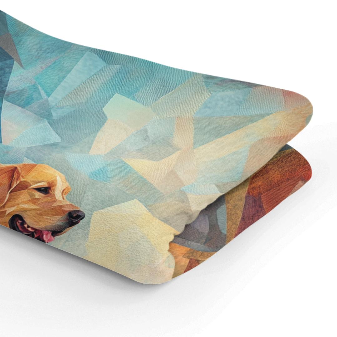 Geometric Golden Retriever Blanket