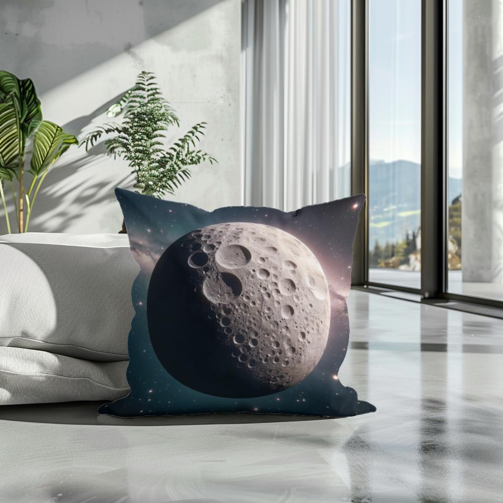 Callisto's Cratered Legacy Cotton Cushion