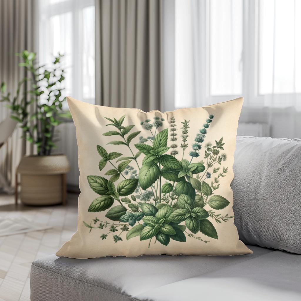 Herbal Harmony Cotton Cushion