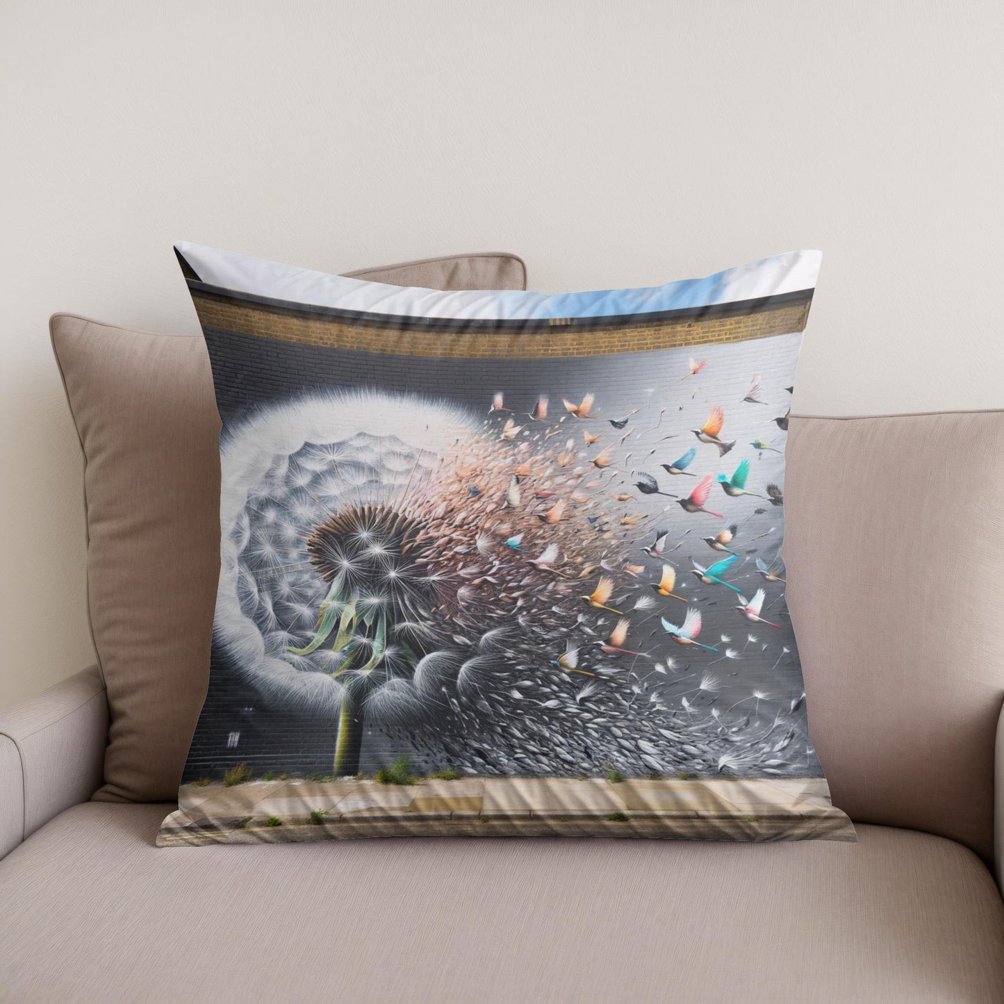 Dandelion Flight Cotton Cushion