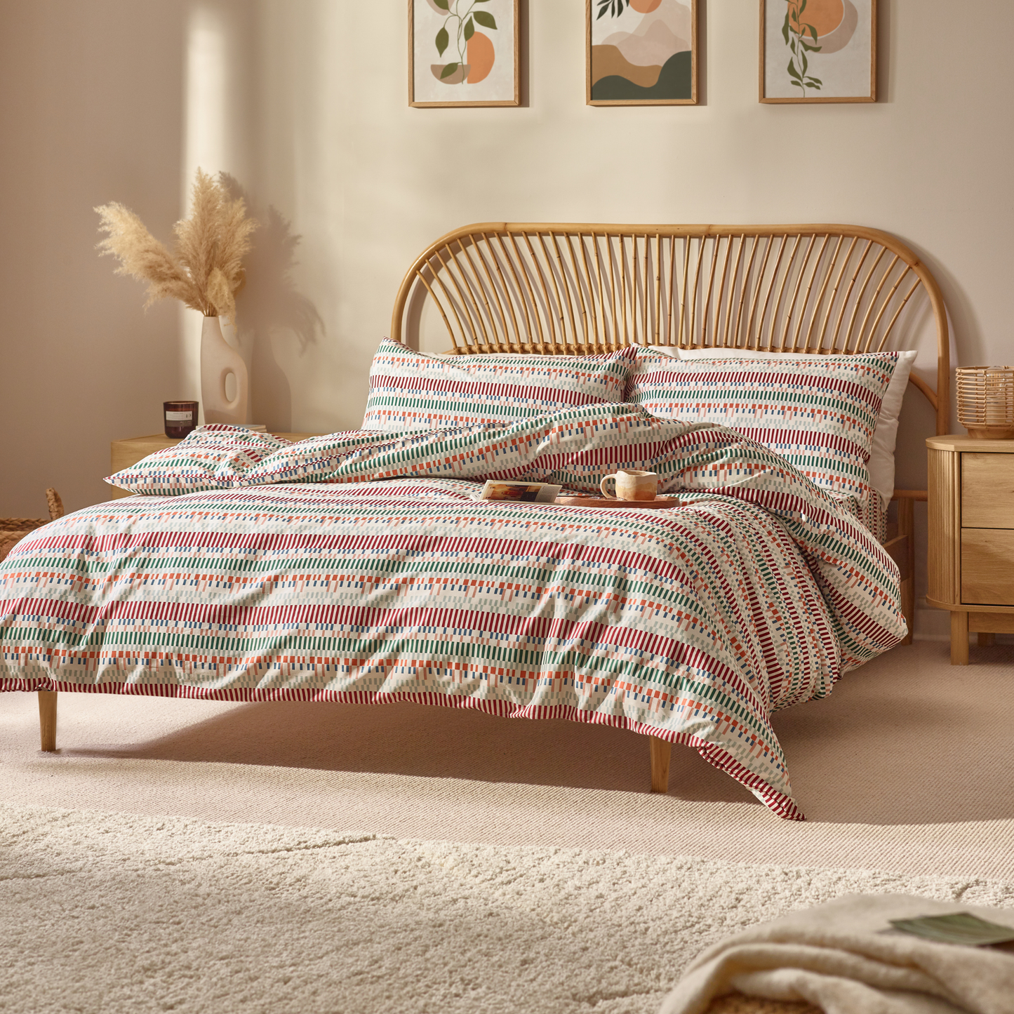 Aara Organic Cotton Duvet Cover Set – Olive