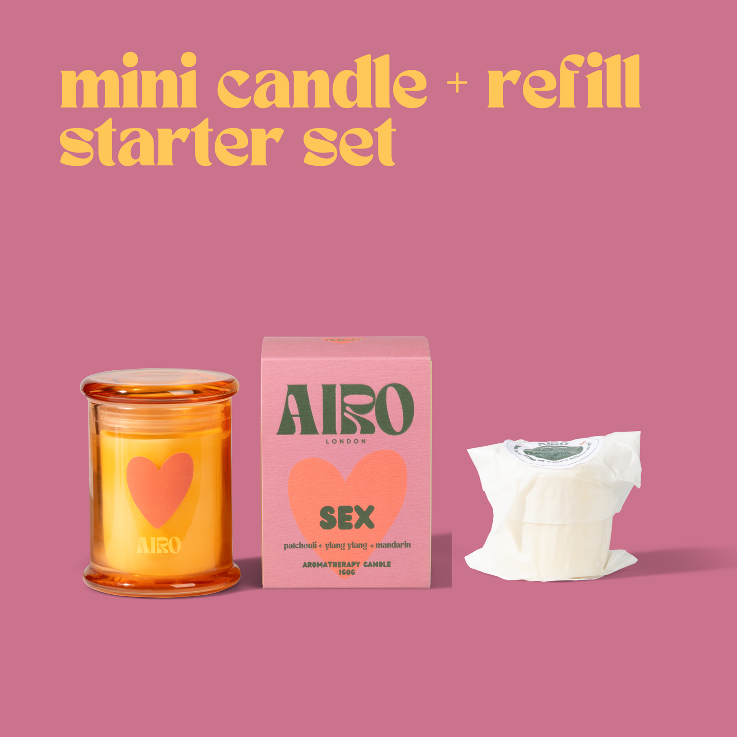 Mini candle + refill starter kit