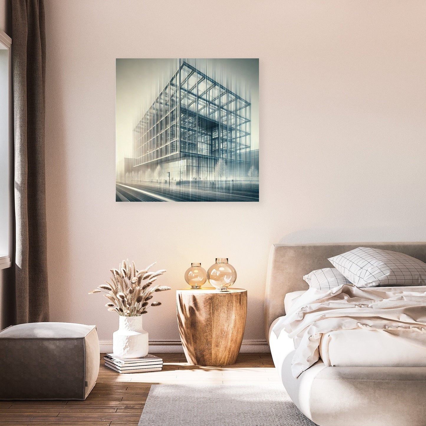 Ethereal Modern Building Canvas