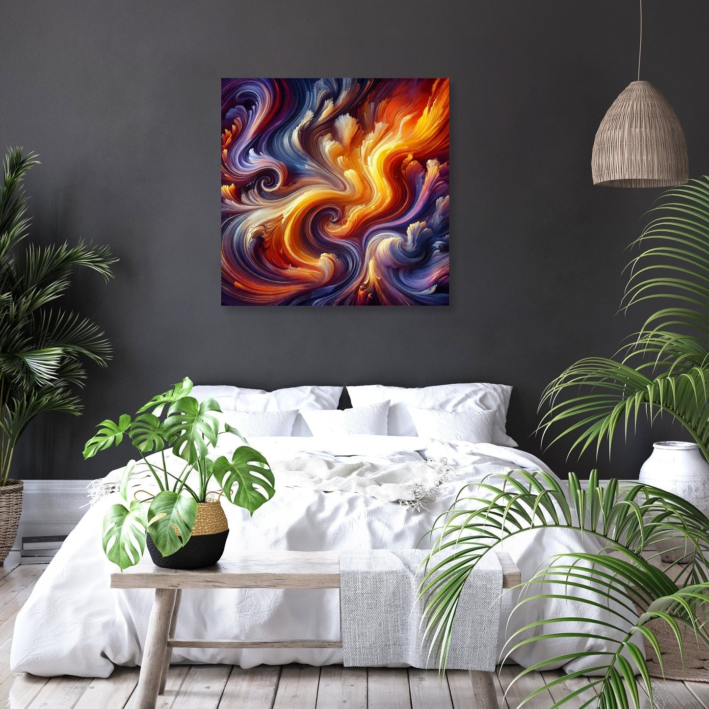 Fluid Motion Swirls Canvas
