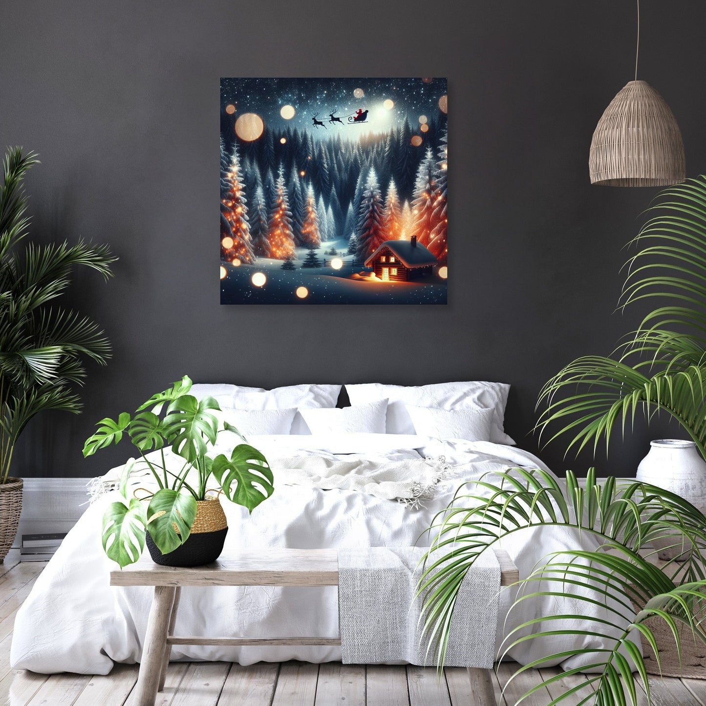 Moonlit Winter Wonderland Canvas