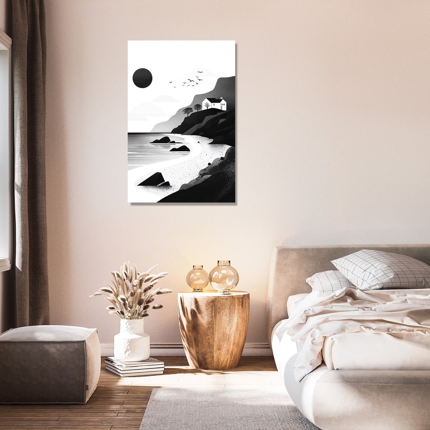 Geometric Beachscape Canvas