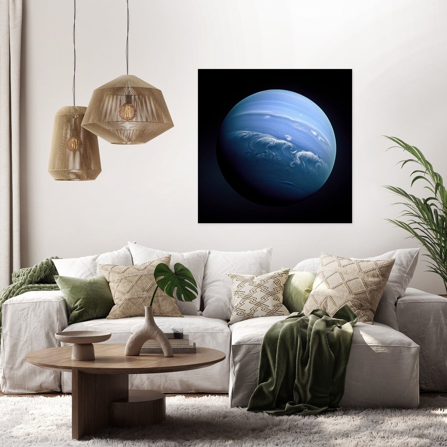 Neptune's Cosmic Enigma Canvas