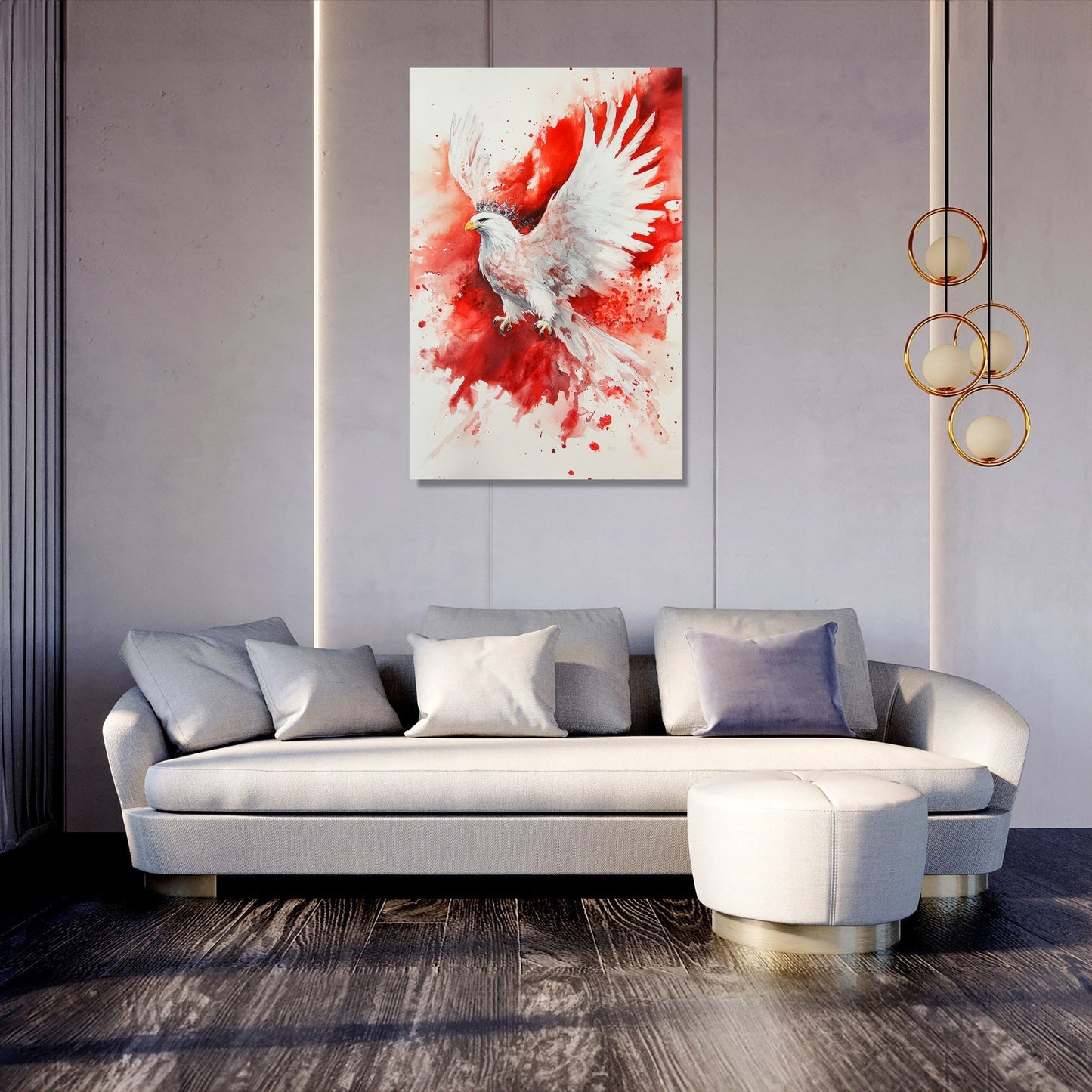 Ethereal Eagle Flag Canvas