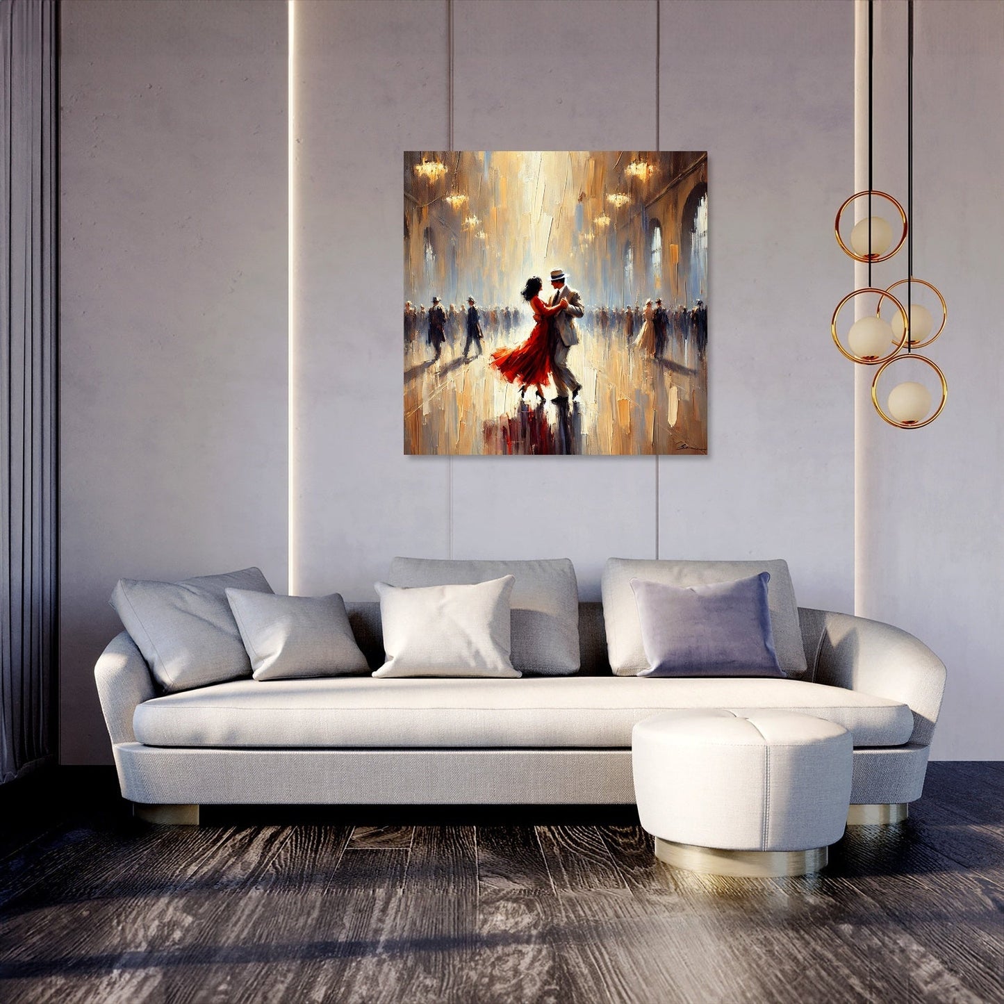 Golden Dance Impressionist Canvas