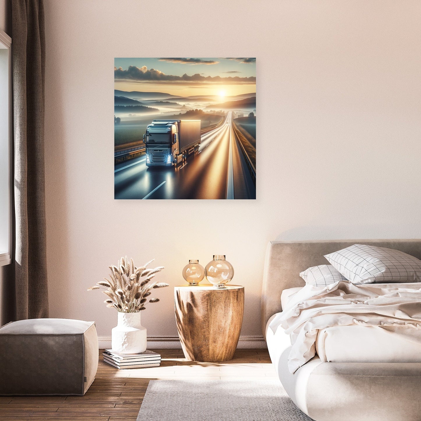 Dawn on the Autobahn Canvas