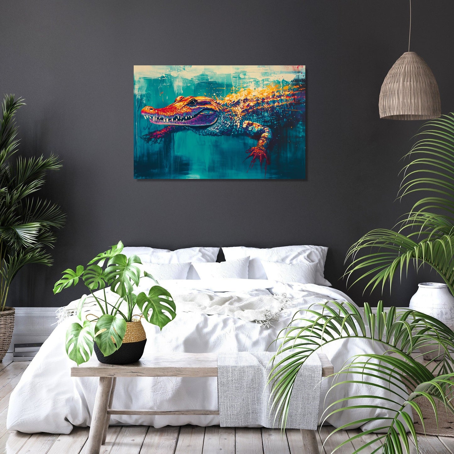 Crocodile Jungle Canvas