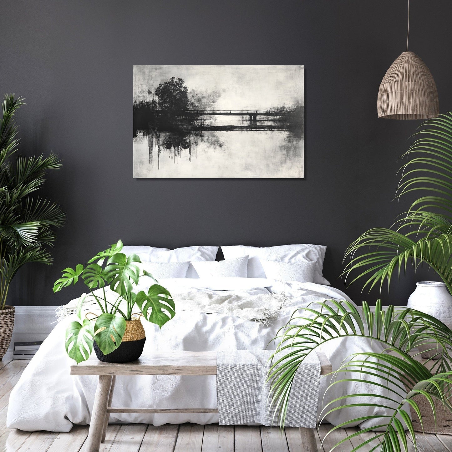 Ethereal Bridge Reflection Canvas