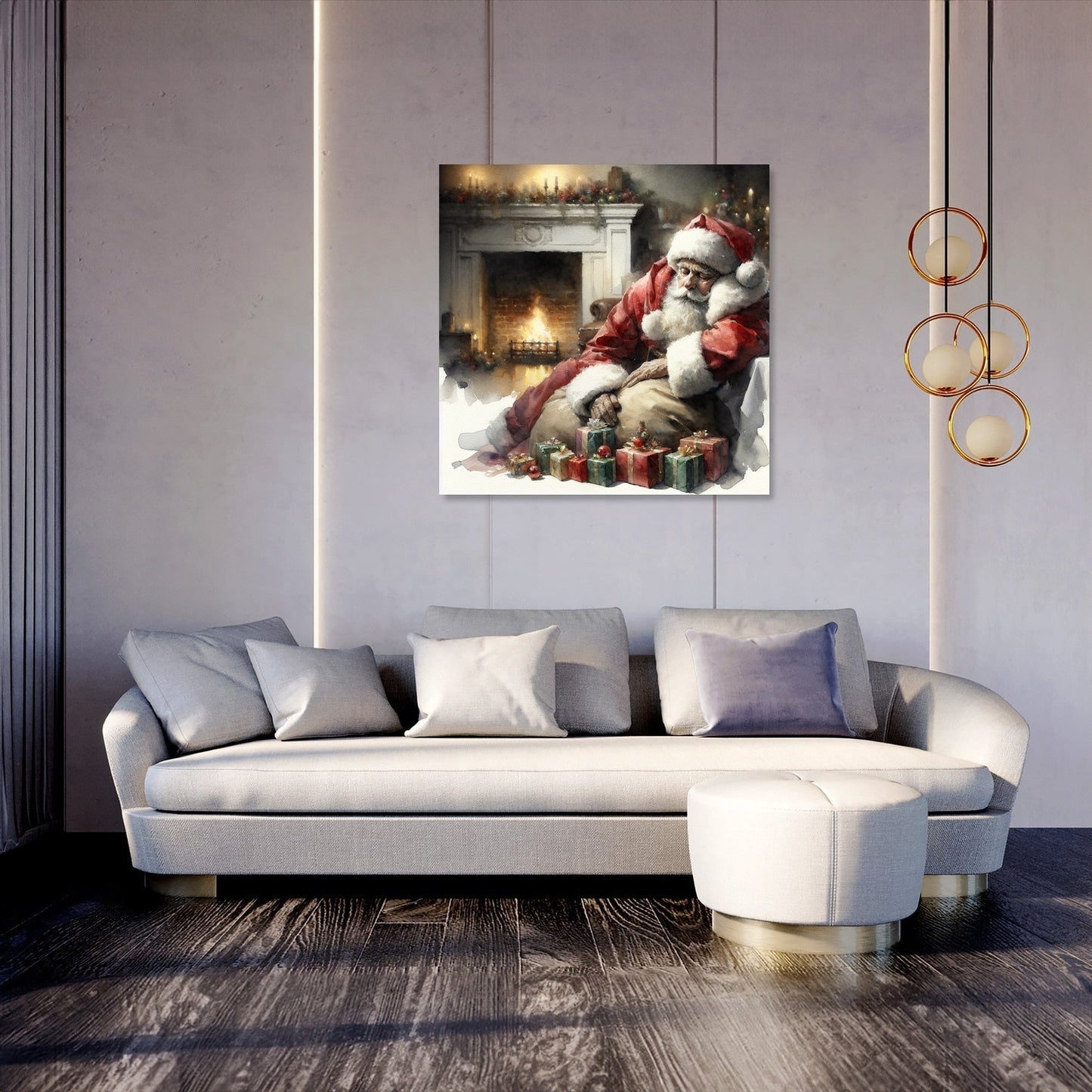 Christmas Solitude Santa Canvas