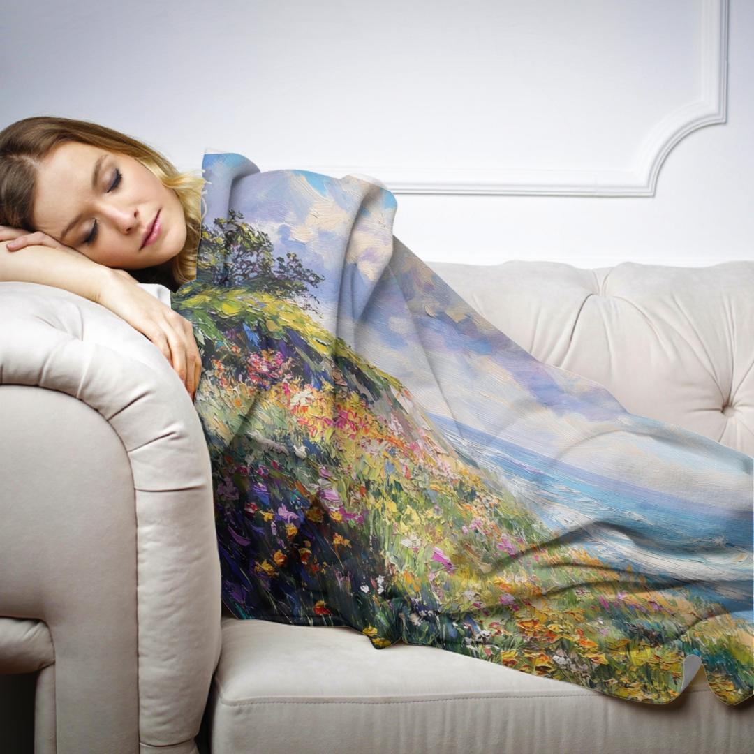 Floral Ocean Blanket
