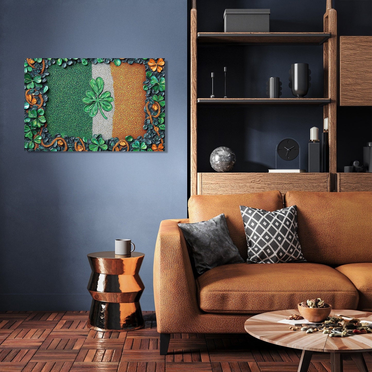 Shamrock Flag Pointillist Canvas