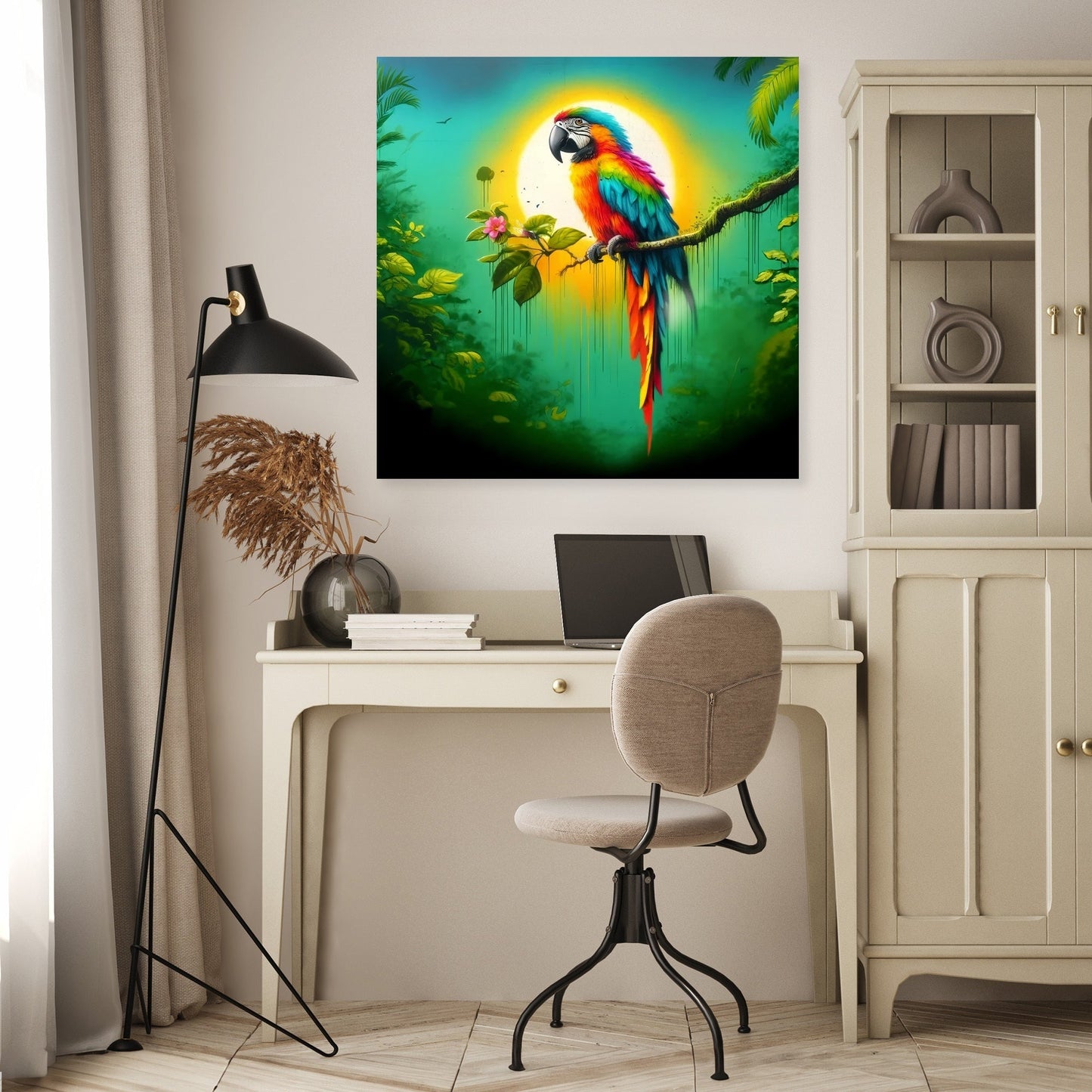 Jungle Parrot Canvas